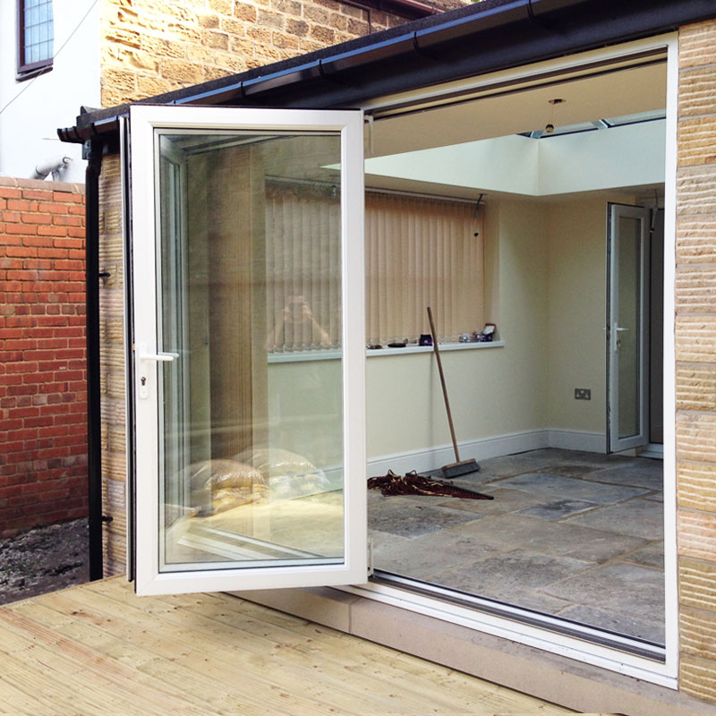 8ft White uPVC Bifold Folding Door Set Flying Doors